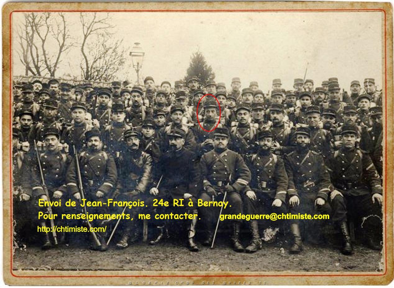 1914 10 01 24 eme RI a Bernay 01.jpg